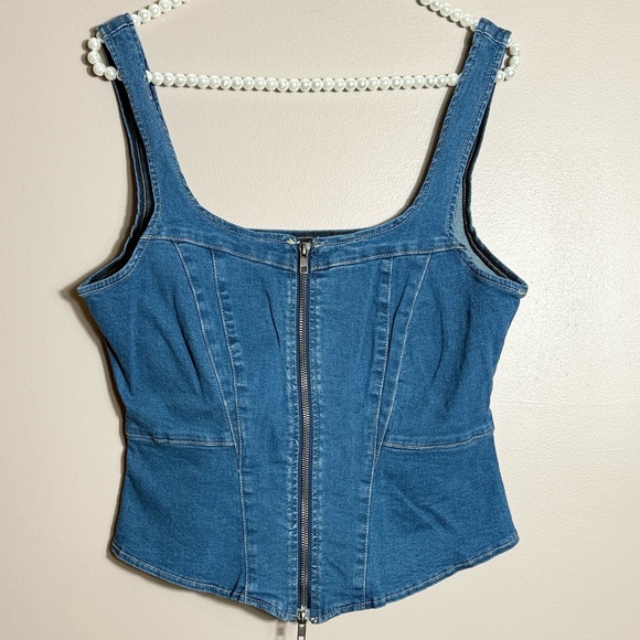 Ontwelfth Stretch Denim Top - Picture 2 of 6